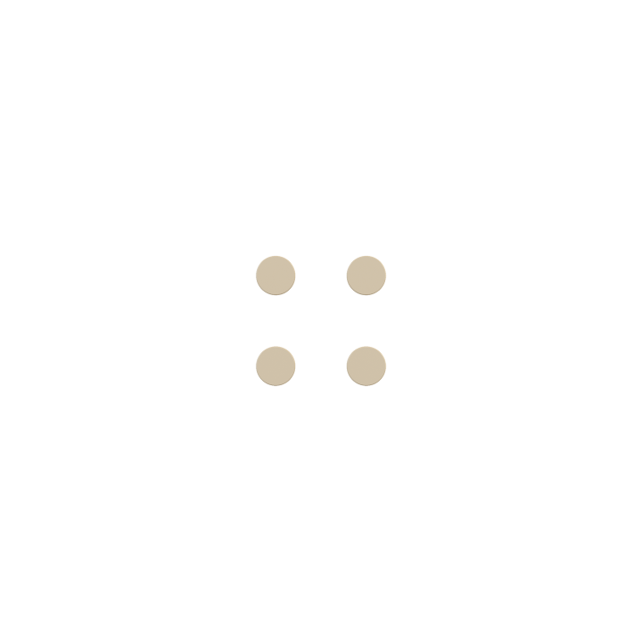 Kit of 4 round buttons Proxima series Metal Beige Luxor