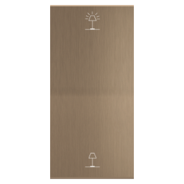 Double rocker key (40x81) ERA series Metal Warm Brass + customization