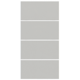 Kit 4 rockers 20Venti serie horizontal rectangular (30x15) Silver Plastic