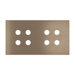 Magnetic plate 2-fold for 4-rocker push buttons Proxima series Metal Dark Chocolate