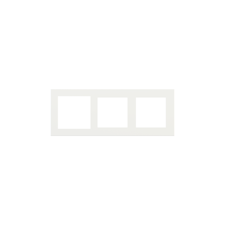 Rectangular Plate Deep (FF/71/20Venti) (87x229) 3 windows (60x60)+(55x55)+(55x55) Fenix NTM White Malè