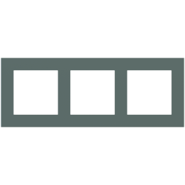Rectangular Plate Deep (FF/71/20Venti) (87x229) 3 windows (55x55)+(55x55)+(55x55) Fenix NTM Green Commodore