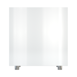 Floor-standing subwoofers amp 150W, 38/100Hz, white lacquered, white fabric