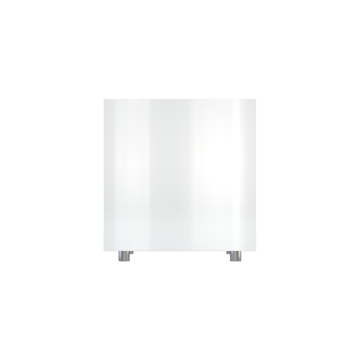 Floor-standing subwoofers amp 150W, 38/100Hz, white lacquered, white fabric