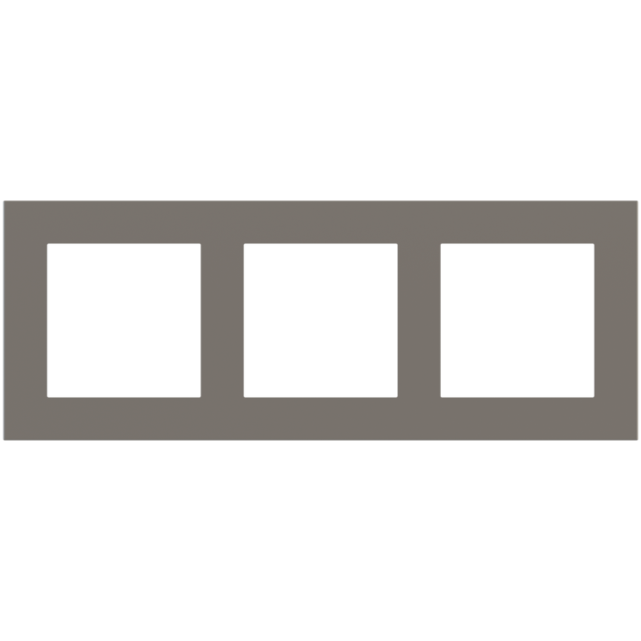 Rectangular Plate Deep (FF/71/20Venti) (87x229) 3 windows (55x55)+(55x55)+(55x55) Fenix NTM Grey London