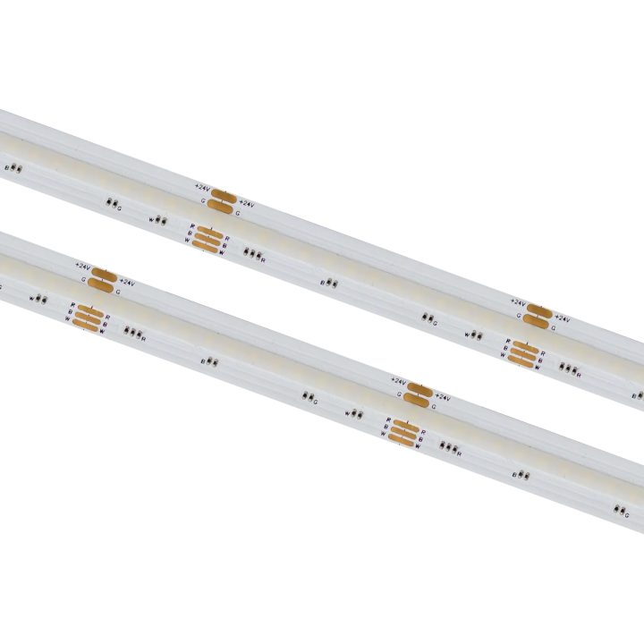 Светодиодная лента COB 24В 16Вт RGB + 3000К IP66 680лм 12.3мм
