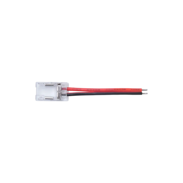 Conector tira LED 8mm hilo bruja transparente 3.5A