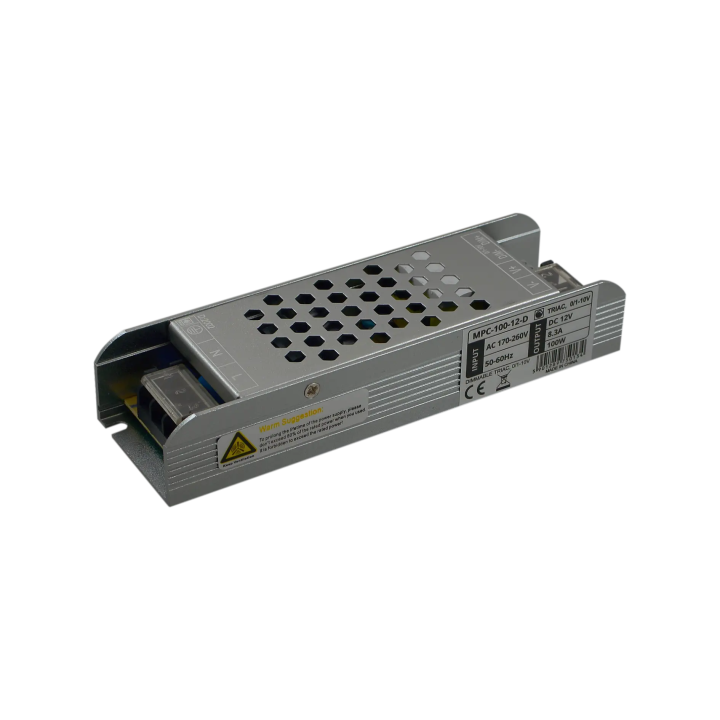 Constant Voltage Power Supply 12V 100W Dimmable TRIAC, 0/1-10V