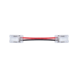 Conector tira LED 8mm cable bruja doble cara transparente 3.5A