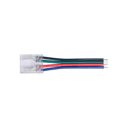 Conector tira LED 12mm cable bruja transparente 4pin 3.5A