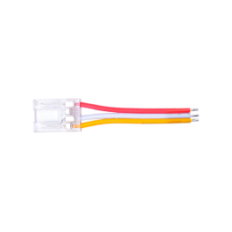 Conector tira LED 10mm cable bruja transparente 3pin 3.5A