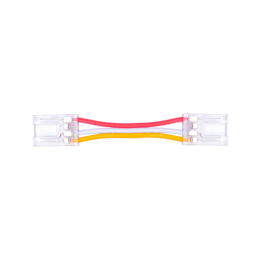 Conector para tira de LED 10mm cable bruja doble cara transparente 3pin 3.5A
