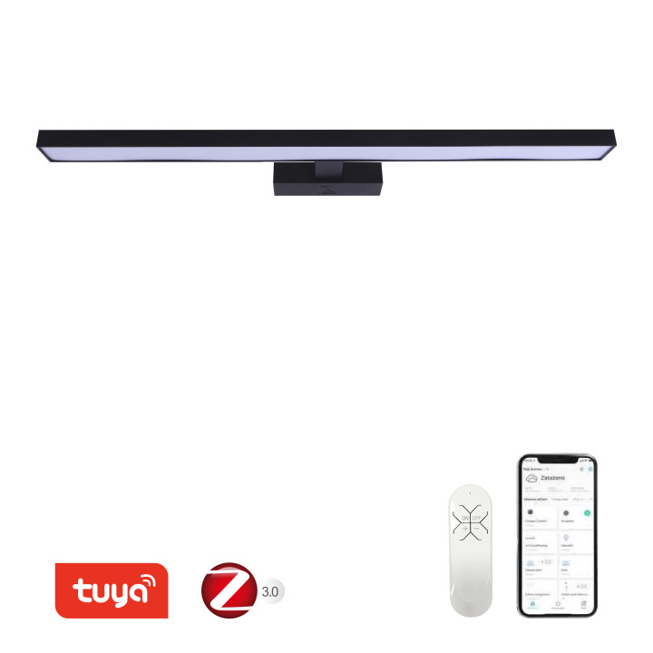 Immax NEO PINNA Smart Wall Mounted Light 80cm 34W 2378lm Black Zigbee 3.0