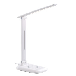 Immax LUMI 09107L LED Table Lamp with Qi Wireless Charging, White