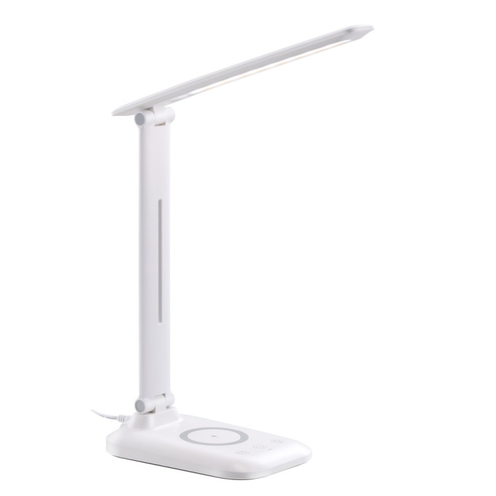 Immax LUMI 09107L LED Table Lamp with Qi Wireless Charging, White