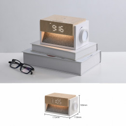 Immax 09114L Decent LED Alarm Clock with Wireless Charging and White Noise