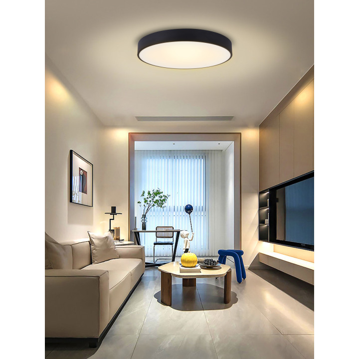 Immax NEO RONDATE SLIM Smart Ceiling Light 80x7cm 65W Black Zigbee 3.0