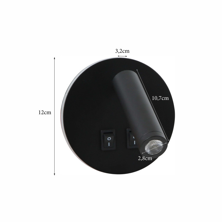 Immax GOAL 2 Smart LED Wall Light 6W 393lm 4000K Black 08274L