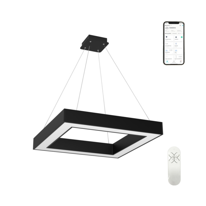 Immax NEO CANTO Smart Ceiling/Wall Light 80x80cm 60W Black Zigbee 3.0