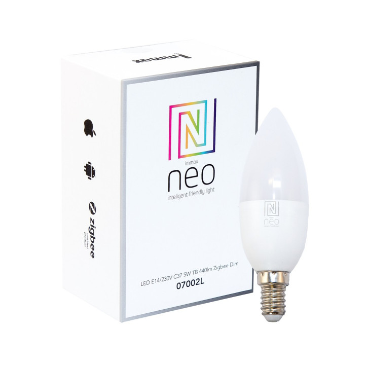 Immax NEO Smart LED Bulb E14 5W Warm White Dimmable Zigbee 3.0 07002L