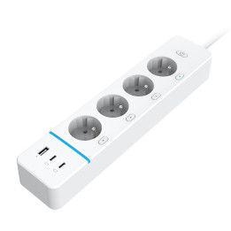 Immax NEO LITE 07821L Smart Power Strip 4AC+1xUSB+2xUSB-C, Type E, WiFi