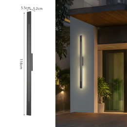 Immax LARGO Outdoor LED Wall/Ceiling Light 30W 3000K 118cm IP44 Black