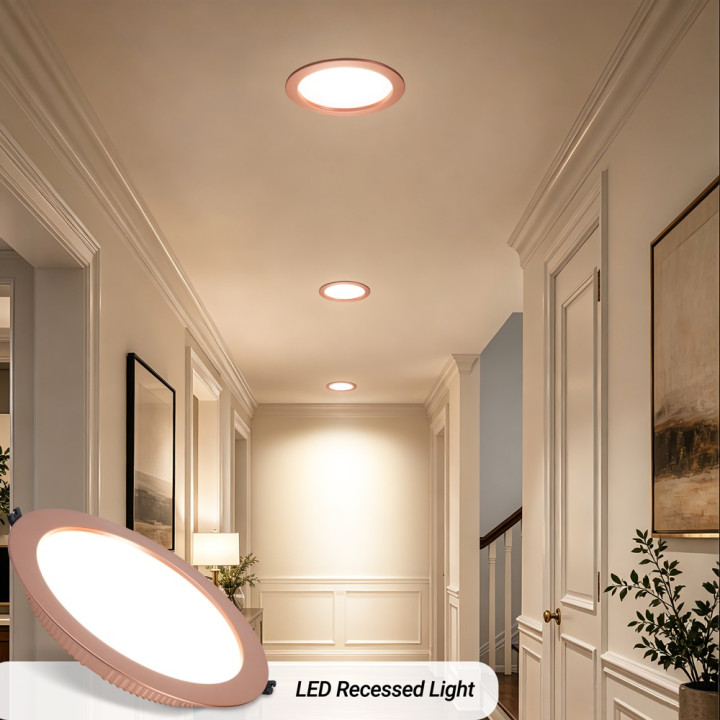 Immax NEO DOWN Ceiling Luminaire 23cm 36W Wi-Fi CCT Dimmable Copper/Rose Gold 07331L