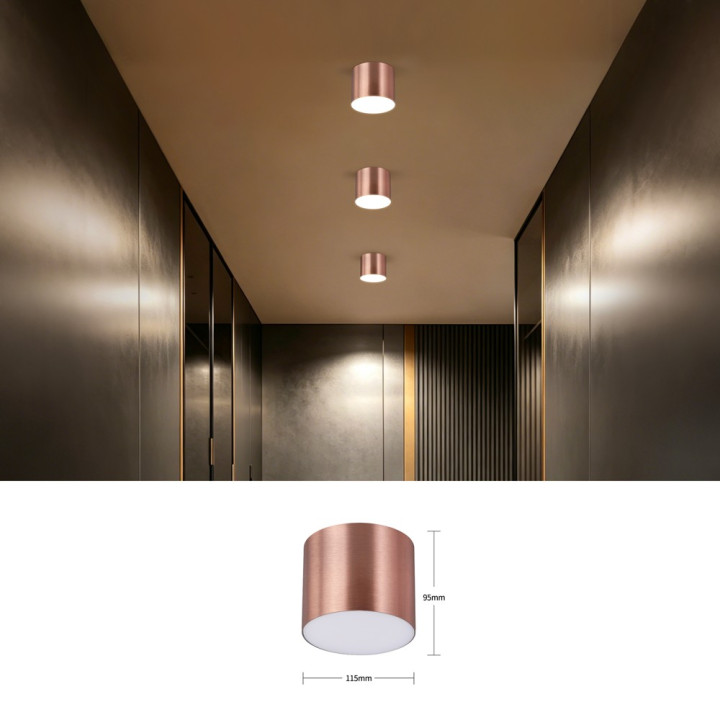 Immax NEO LITE RONDATES Smart Ceiling Light 11.5cm 18W 1458lm Tuya WiFi Beacon Copper/Rose Gold 07319L