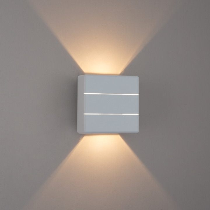 Immax 08521L LUXLINE Outdoor Smart LED Wall Light, 6W, 3000K, IP54, White