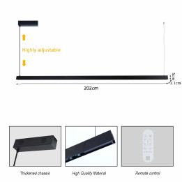 Immax NEO-MADEIRA 07308L Smart Linear Ceiling/Wall Light 44W CCT Dimmable Wi-Fi Black