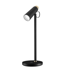 Immax TIT LED Table Lamp with Qi Charging, Black with Golden Elements