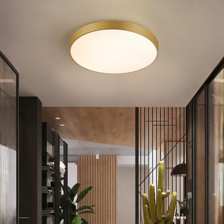 Immax NEO LITE SEMPLICI Smart Ceiling Light Tuya WiFi BEACON, 40cm, 36W 2736 lm, Gold