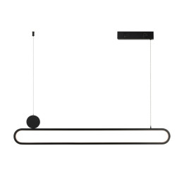 Immax NEO LITE OVALE Smart Pendant Luminaire Black 122cm 50W Tuya WiFi with BEACON Support