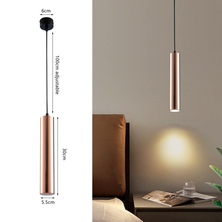 Immax 08306L PUNTO-Z1 Pendant Spotlight GU10, Copper / Black