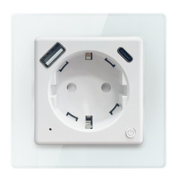 Immax 07552L Smart Indoor Socket Nexa without Pin, Type F, 1xUSB-A, 1xUSB-C, PD 20W, WiFi