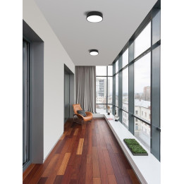 Immax NEO RONDATE SLIM Smart Ceiling Light 25x7cm 18W Black Zigbee 3.0