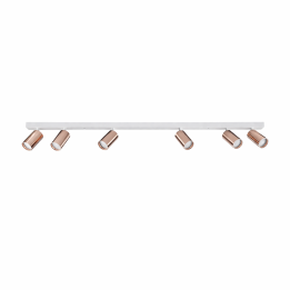 Immax PUNTO-6 Ceiling Wall Lamp Linear 6 Heads GU10 119cm Copper/White 08314L