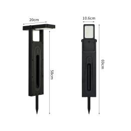 Immax 08517L SUN SLANT IP44 Outdoor Solar LED Stake Light, 4000K, Black
