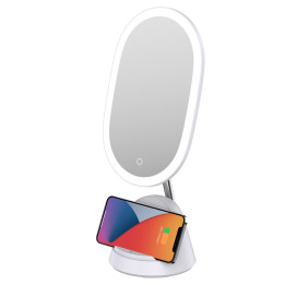 Immax 08970L FACE 3in1 Mirror LED with Wireless Qi Charger, White, Outdoor