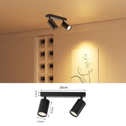 Immax PUNTO-2 Ceiling Wall Spot Light 2 Heads GU10 08247L