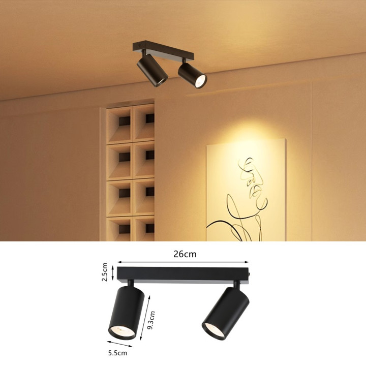 Immax PUNTO-2 Ceiling Wall Spot Light 2 Heads GU10 08247L