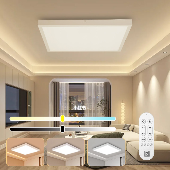 Immax NEO LITE FRAME Smart Ceiling Luminaire 60x60cm IP44 CCT WiFi Tuya BEACON White