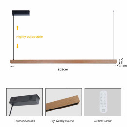 Immax NEO-MADEIRA Oak Wood Linear 202cm 44W Smart Ceiling/Wall Light Tuya WiFi CCT Dimmable 07305L