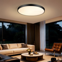 Immax NEO LITE SEMPLICI Smart Ceiling Light Tuya WiFi BEACON, 80cm, 96W, 6912lm, Black