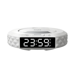 Immax 08983L CLOCK Multifunction Desk Clock with Qi Wireless Charger 3in1, 5W/10W