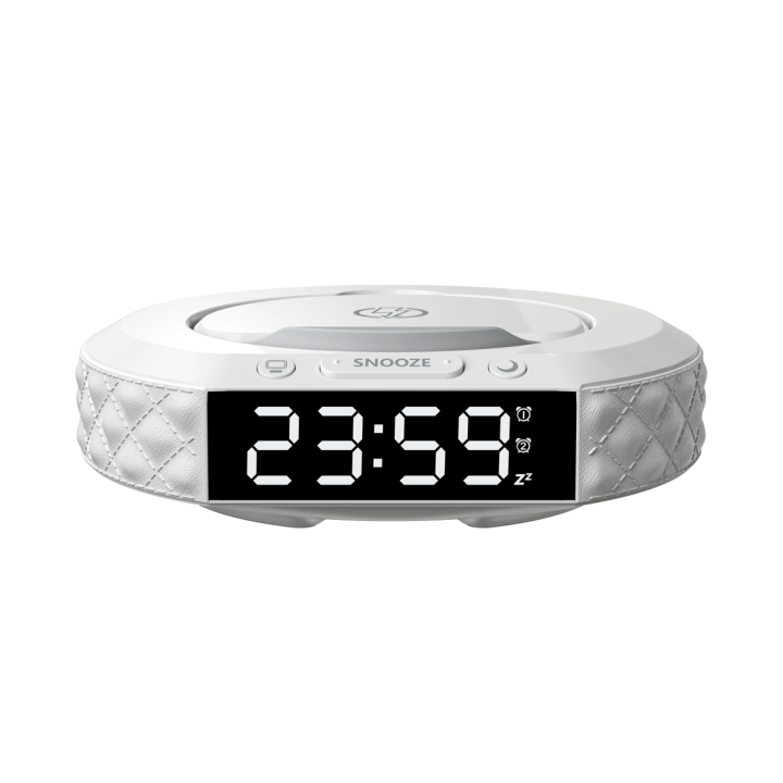 Immax 08983L CLOCK Multifunction Desk Clock with Qi Wireless Charger 3in1, 5W/10W
