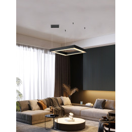 Immax NEO CANTO SLIM Smart Pendant Light 80x80x7cm 60W Black Zigbee 3.0