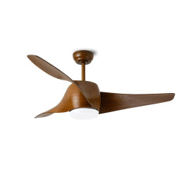 Immax NEO LITE WAVE Smart LED Ceiling Light with Fan, Tuya WiFi, Wood Decor, 07286L