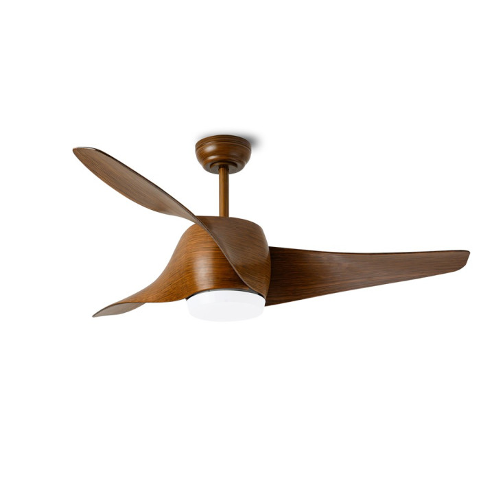 Immax NEO LITE WAVE Smart LED Ceiling Light with Fan, Tuya WiFi, Wood Decor, 07286L