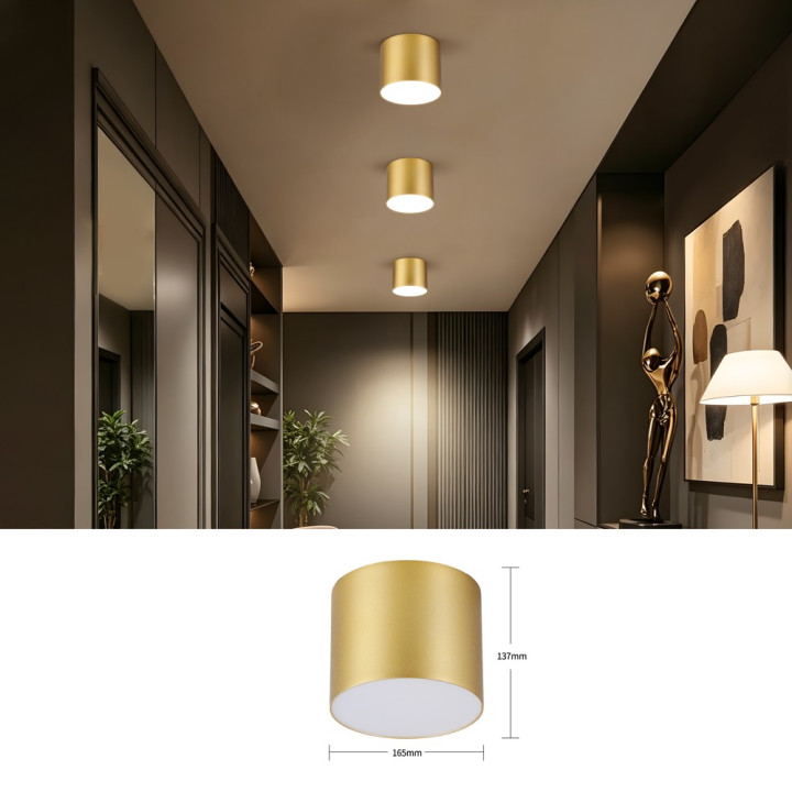Immax NEO LITE RONDATES Smart Ceiling Light gold 16.5cm 2592lm Tuya WiFi with BEACON support